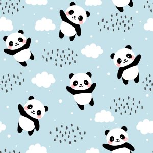 Papier Peint Pandas Contre Le Ciel – Image 1