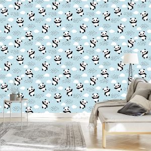 Papier Peint Pandas Contre Le Ciel – Image 3