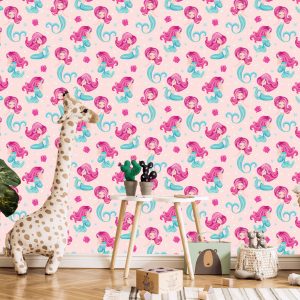 Papier Peint Coquilles De Sirène De Conte De Fées Pour La Chambre Des Enfants – Image 5