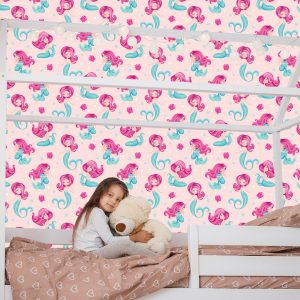 Papier Peint Coquilles De Sirène De Conte De Fées Pour La Chambre Des Enfants – Image 7