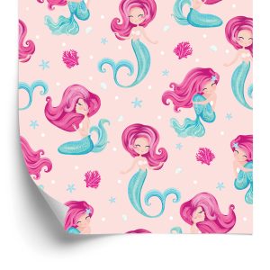 Papier Peint Coquilles De Sirène De Conte De Fées Pour La Chambre Des Enfants – Image 2