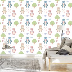 Papier Peint Ours Sur Fond Blanc – Image 3