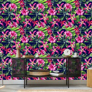 Papier Peint Feuilles De Fleurs Exotiques – Image 5