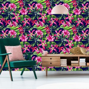 Papier Peint Feuilles De Fleurs Exotiques – Image 6