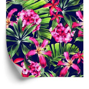 Papier Peint Feuilles De Fleurs Exotiques – Image 2