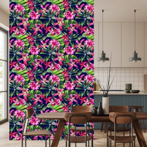 Papier Peint Feuilles De Fleurs Exotiques – Image 4