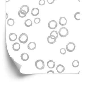 Papier Peint Cercles Délicats Gris – Image 2
