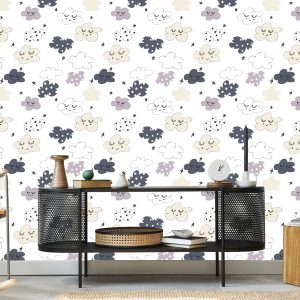 Papier Peint Pour Les Enfants - Étoiles Et Nuages – Image 5