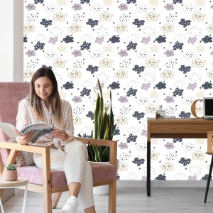 Papier Peint Pour Les Enfants - Étoiles Et Nuages – Image 7