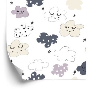Papier Peint Pour Les Enfants - Étoiles Et Nuages – Image 2