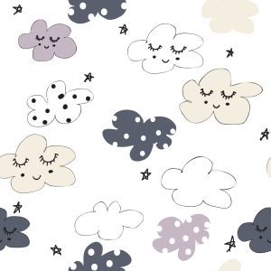 Papier Peint Pour Les Enfants - Étoiles Et Nuages – Image 1
