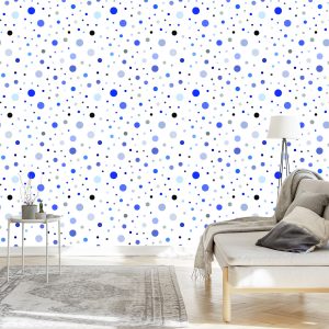 Papier Peint Cercles Dans Les Tons De Bleu – Image 3