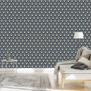 Papier Peint Motifs Géométriques Colorés – Image 3