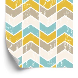 Papier Peint Motifs Géométriques Rétro Colorés – Image 2