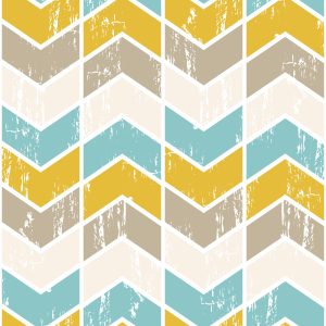 Papier Peint Motifs Géométriques Rétro Colorés – Image 1