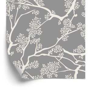 Papier Peint Branches De Feuilles D'arbre Pour Le Bureau De Salon – Image 2