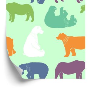Papier Peint Pour Les Enfants - Ours Colorés – Image 2