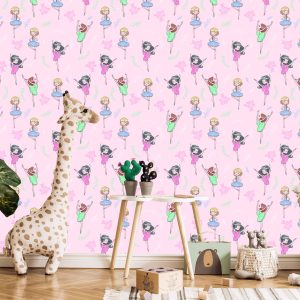 Papier Peint Fleurs Vert Pour Fille Danseuse – Image 5