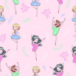 Papier Peint Fleurs Vert Pour Fille Danseuse – Image 1