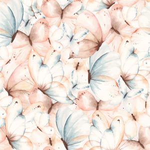 Papier Peint Mur Pastel Papillons Chambre D'enfant – Image 1