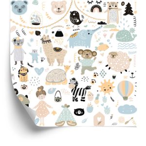 Papier Peint Animaux De Style Scandinave Pour Les Enfants – Image 2