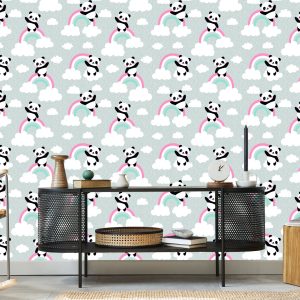 Papier Peint Pandas Dans Les Nuages – Image 5