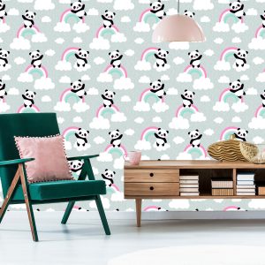 Papier Peint Pandas Dans Les Nuages – Image 6