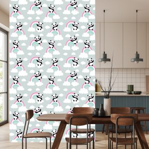 Papier Peint Pandas Dans Les Nuages – Image 4