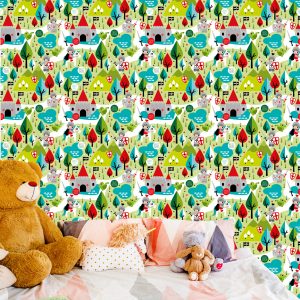 Papier Peint Un Conte De Fées Pour Enfants, Chevaliers, Dragons, Arbres – Image 6