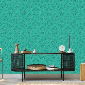 Papier Peint Ornements Turquoise - Effet 3D – Image 5