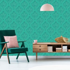 Papier Peint Ornements Turquoise - Effet 3D – Image 6