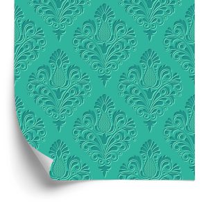 Papier Peint Ornements Turquoise - Effet 3D – Image 2