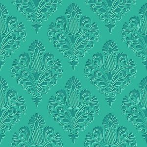 Papier Peint Ornements Turquoise - Effet 3D – Image 1