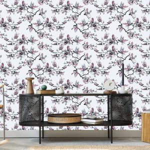 Papier Peint Fleurs De Magnolia Aquarelle – Image 5