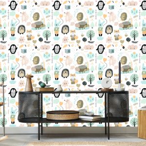 Papier Peint Arbre, Nature, Pour, Children., Scandinave, Style – Image 5