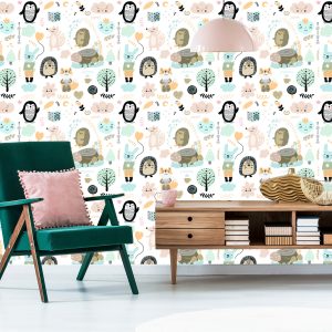 Papier Peint Arbre, Nature, Pour, Children., Scandinave, Style – Image 6