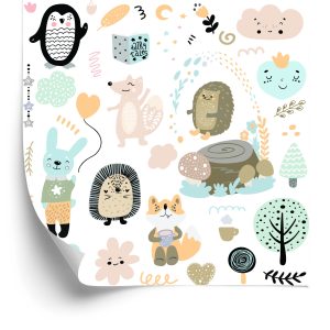 Papier Peint Arbre, Nature, Pour, Children., Scandinave, Style – Image 2