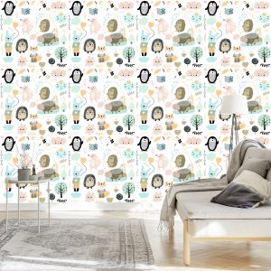 Papier Peint Arbre, Nature, Pour, Children., Scandinave, Style – Image 3