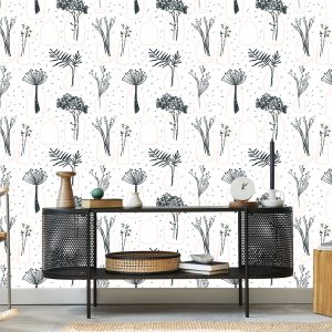 Papier Peint Pour Le Bureau Des Plantes, Fleurs, Style Scandinave – Image 5