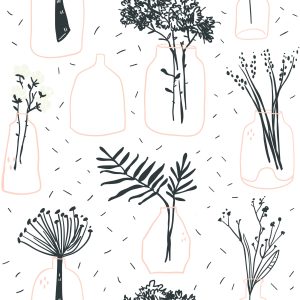 Papier Peint Pour Le Bureau Des Plantes, Fleurs, Style Scandinave – Image 1