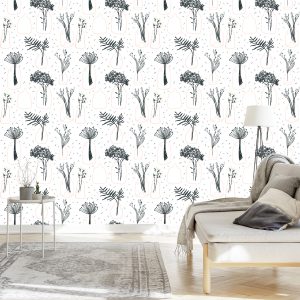 Papier Peint Pour Le Bureau Des Plantes, Fleurs, Style Scandinave – Image 3