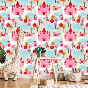 Papier Peint Pour Les Enfants. Princesse. Chevaliers. Château. Chevaux – Image 5