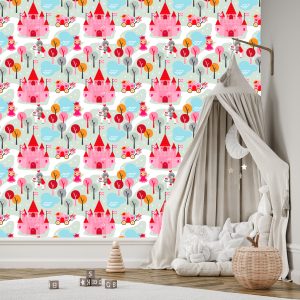 Papier Peint Pour Les Enfants. Princesse. Chevaliers. Château. Chevaux – Image 3