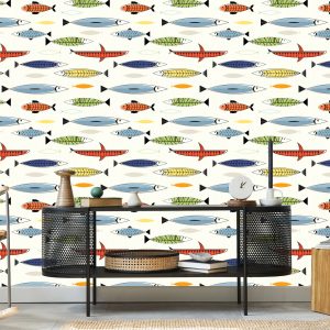 Papier Peint Poisson Dans Une Chambre D'enfant De Style Scandinave – Image 5