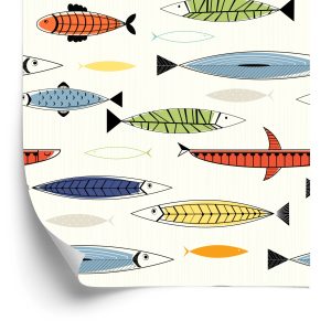 Papier Peint Poisson Dans Une Chambre D'enfant De Style Scandinave – Image 2