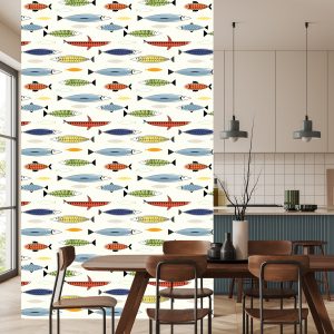 Papier Peint Poisson Dans Une Chambre D'enfant De Style Scandinave – Image 4