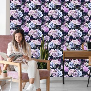 Papier Peint Roses Aux Couleurs Sombres – Image 7