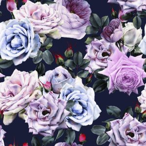 Papier Peint Roses Aux Couleurs Sombres – Image 1