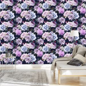 Papier Peint Roses Aux Couleurs Sombres – Image 3