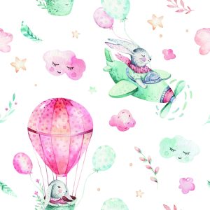 Papier Peint Lapins Dans L'avion – Image 1